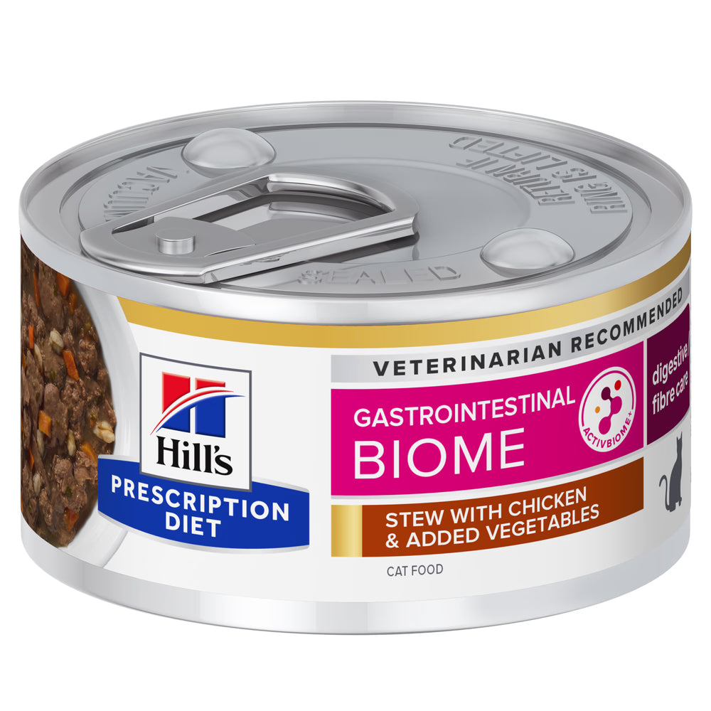 Hills Prescription Diet GI Biome Cat Chicken and Vegetable Stew - Wet food for cats with gastrointestinal problems