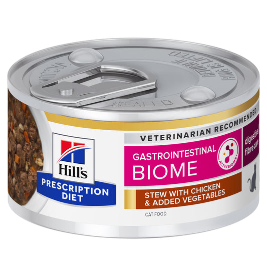 Hills Prescription Diet GI Biome Cat Chicken and Vegetable Stew - Wet food for cats with gastrointestinal problems