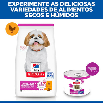 Hills Science Plan Cão Sénior Pequeno e Miniatura Vaca - Ração húmida para cão sénior
