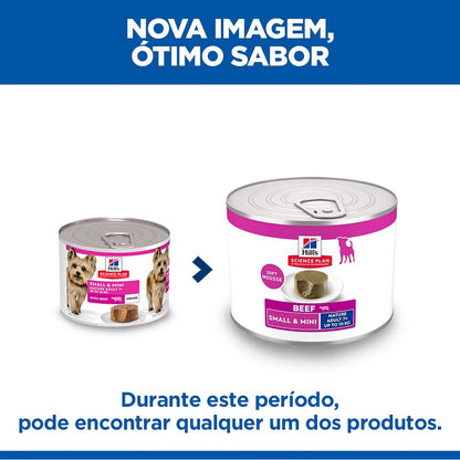 Hills Science Plan Cão Sénior Pequeno e Miniatura Vaca - Ração húmida para cão sénior