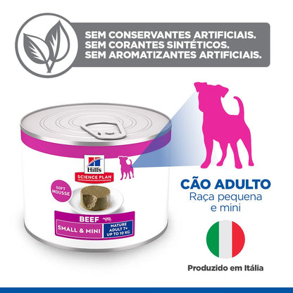 Hills Science Plan Cão Sénior Pequeno e Miniatura Vaca - Ração húmida para cão sénior