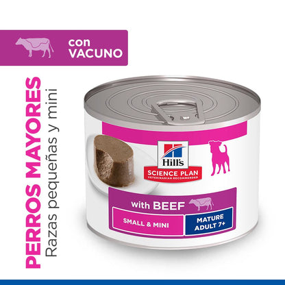 Hills Science Plan Cão Sénior Pequeno e Miniatura Vaca - Ração húmida para cão sénior