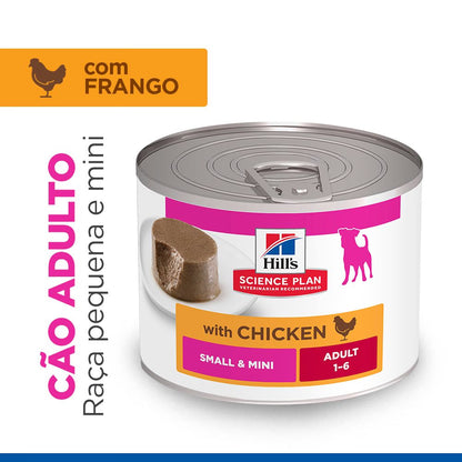 Hills Science Plan Perro Adulto Pequeño y Mini Mousse Pollo - Comida húmeda para perro