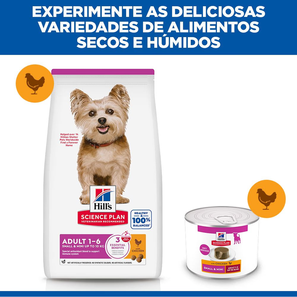 Hills Science Plan Perro Adulto Pequeño y Mini Mousse Pollo - Comida húmeda para perro