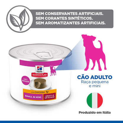 Hills Science Plan Perro Adulto Pequeño y Mini Mousse Pollo - Comida húmeda para perro