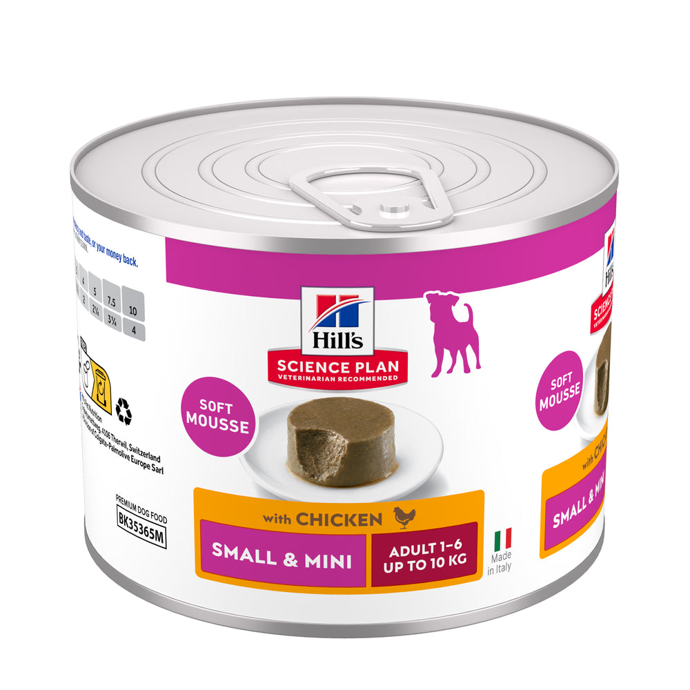 Hills Science Plan Perro Adulto Pequeño y Mini Mousse Pollo - Comida húmeda para perro