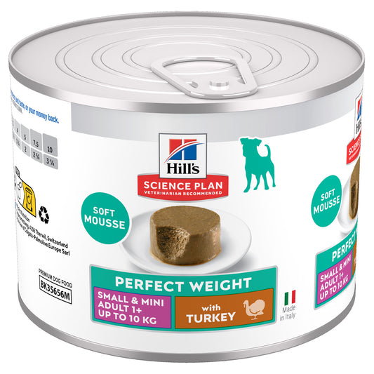 Hills Science Plan Perro Adulto Small & Mini Perfect Weight Pavo - Comida húmeda para perro para control de peso
