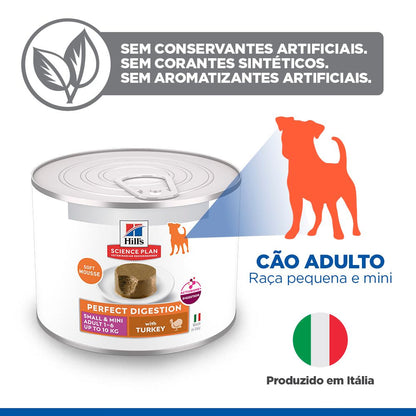 Hills Science Plan Small & Mini Adult Dog Perfect Digestion Turkey - Wet food for dogs with sensitive digestion