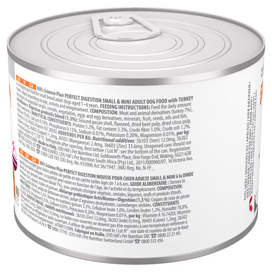 Hills Science Plan Small & Mini Adult Dog Perfect Digestion Turkey - Wet food for dogs with sensitive digestion