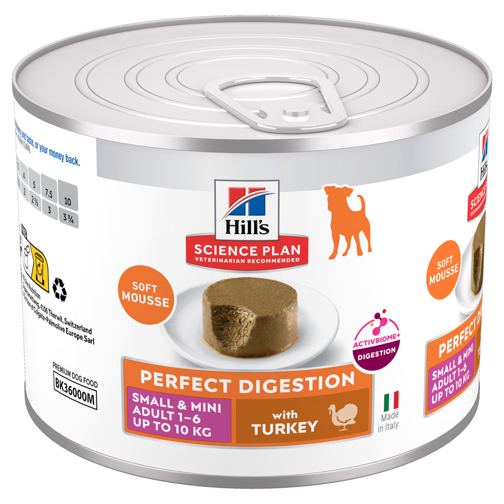 Hills Science Plan Small & Mini Adult Dog Perfect Digestion Turkey - Wet food for dogs with sensitive digestion