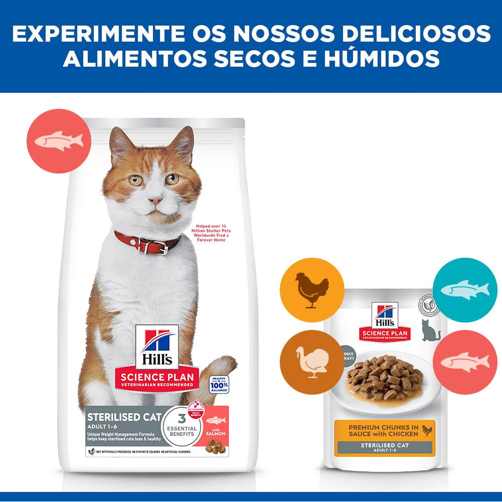 Hills Science Plan Adult Sterilised Cat Salmon - Dry food for sterilised cats