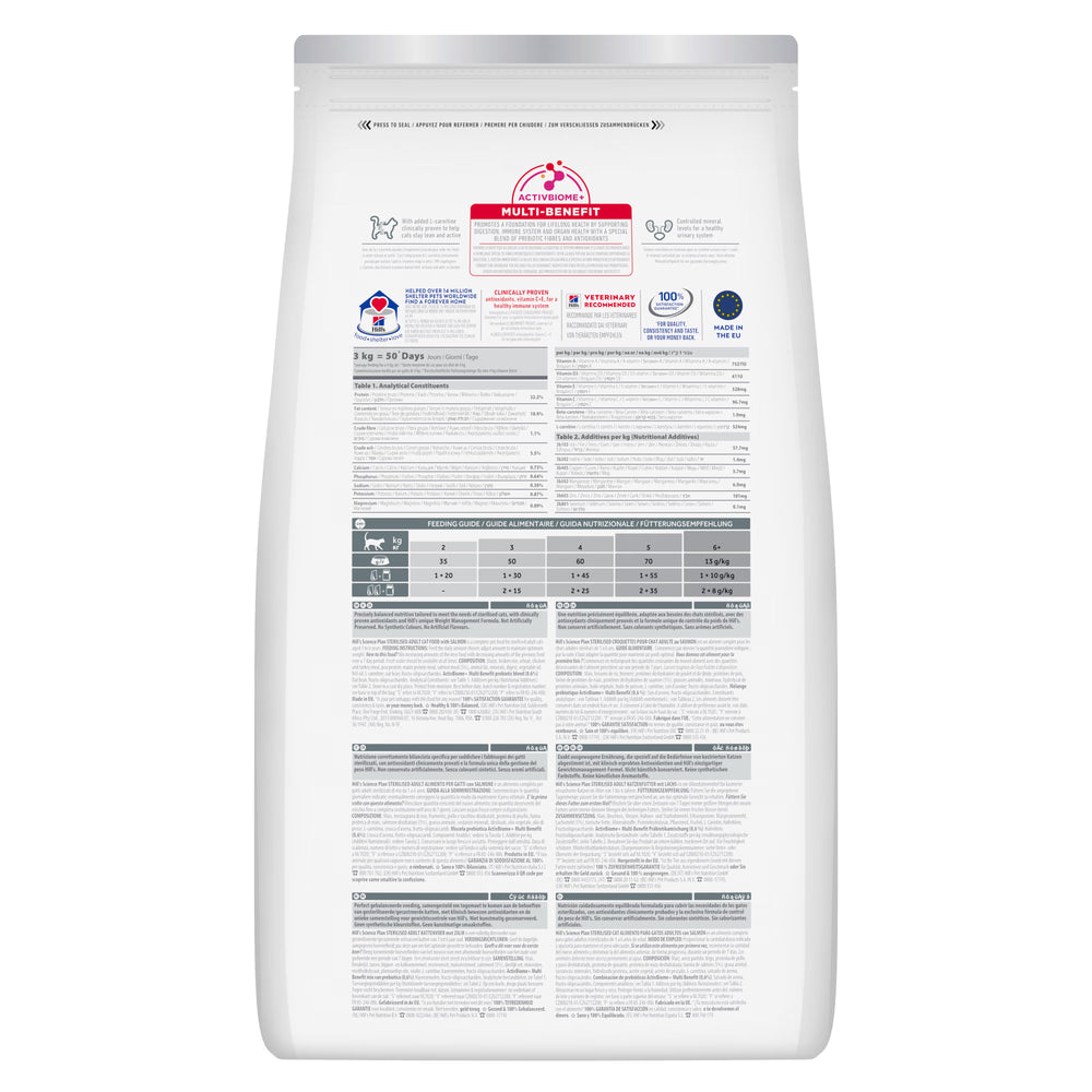 Hills Science Plan Adult Sterilised Cat Salmon - Dry food for sterilised cats