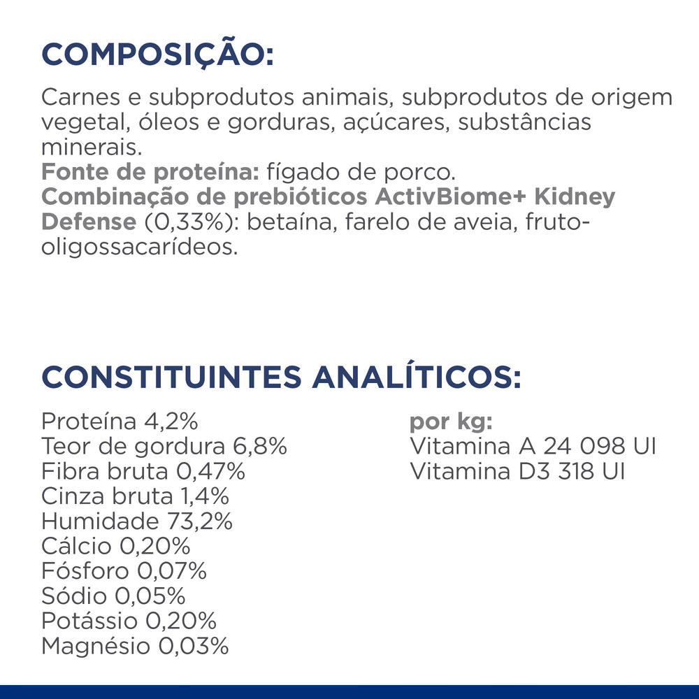 Hills Prescription Diet Cão k/d Fígado de Porco - Ração húmida para cão para insuficiência renal