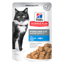 Hill's Sterilised Mature 7+ - Alimento em molho para gato senior esterilizado - Peixe do oceano