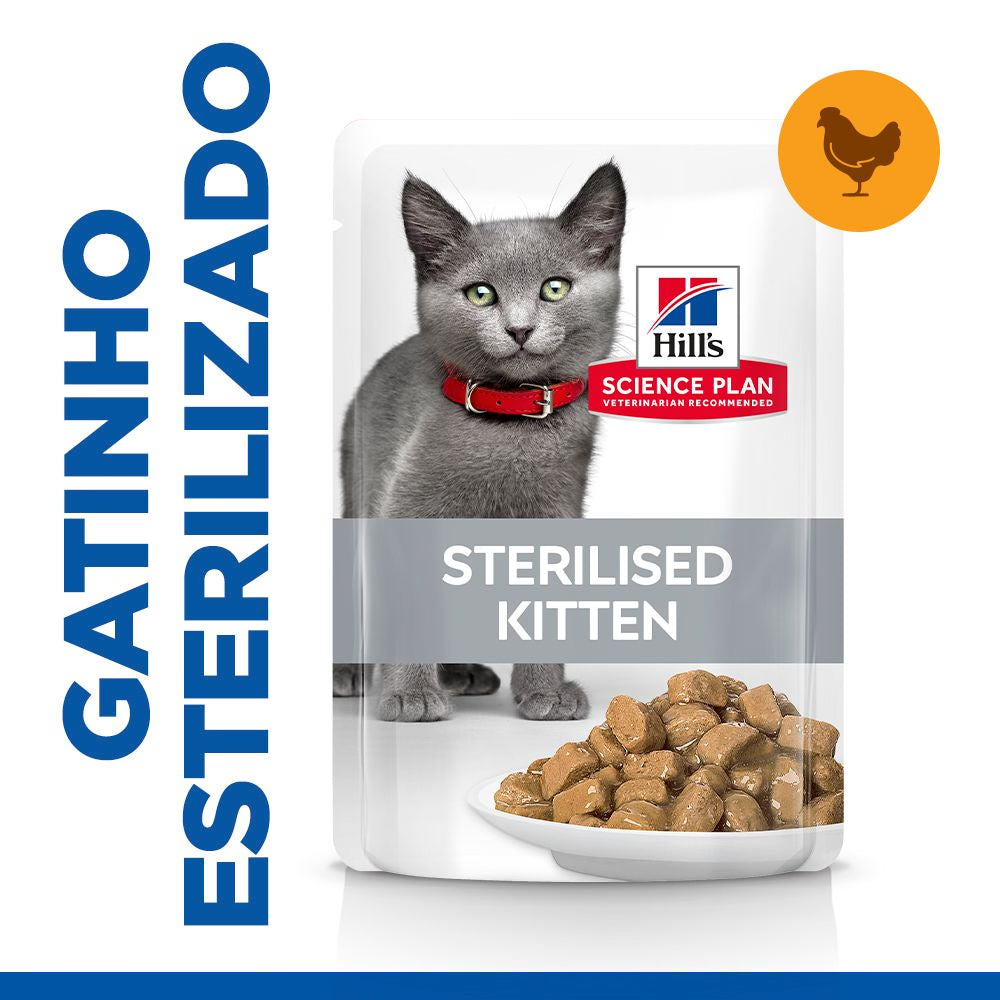 Hill's Sterilised Kitten - Alimento em molho para gatinho - Frango