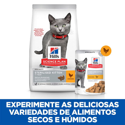 Hill's Sterilised Kitten - Alimento em molho para gatinho - Frango