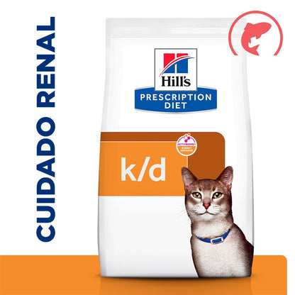 Hills Prescription Diet k/d Adult Cat Salmon - Dry cat food for renal insufficiency