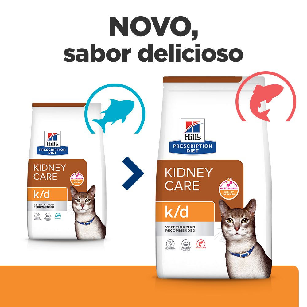 Hills Prescription Diet k/d Adult Cat Salmon - Dry cat food for renal insufficiency