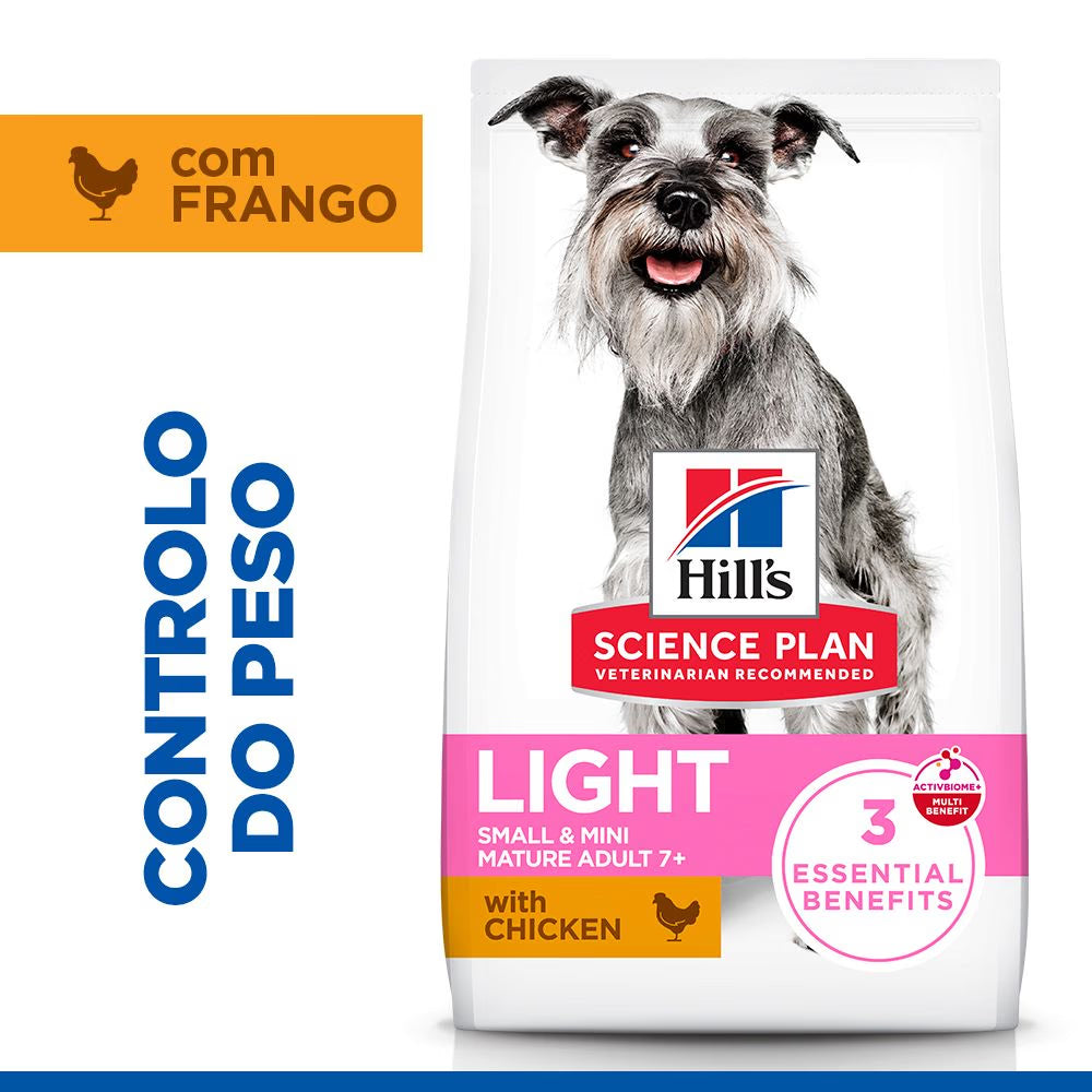 Hill's Small & Mini Mature 7+ Light - Pienso seco para perros de raza mini y pequeña de más de 7 años