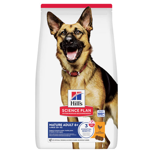 Hill's Mature Adult 5+ Large - Pienso seco para perros de raza grande de más de 5 años - Pollo