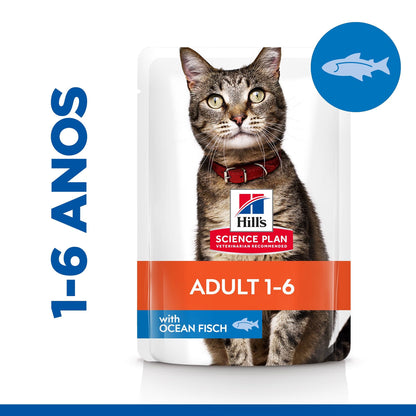 Hill's Science Plan - Alimento em molho para gato adulto - Peixe do oceano