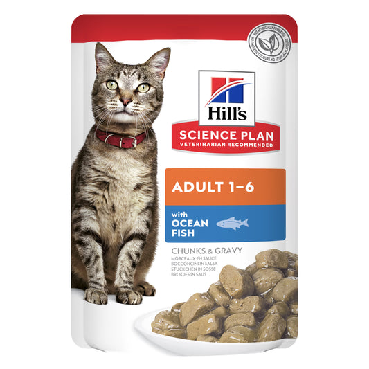 Hill's Science Plan - Alimento em molho para gato adulto - Peixe do oceano