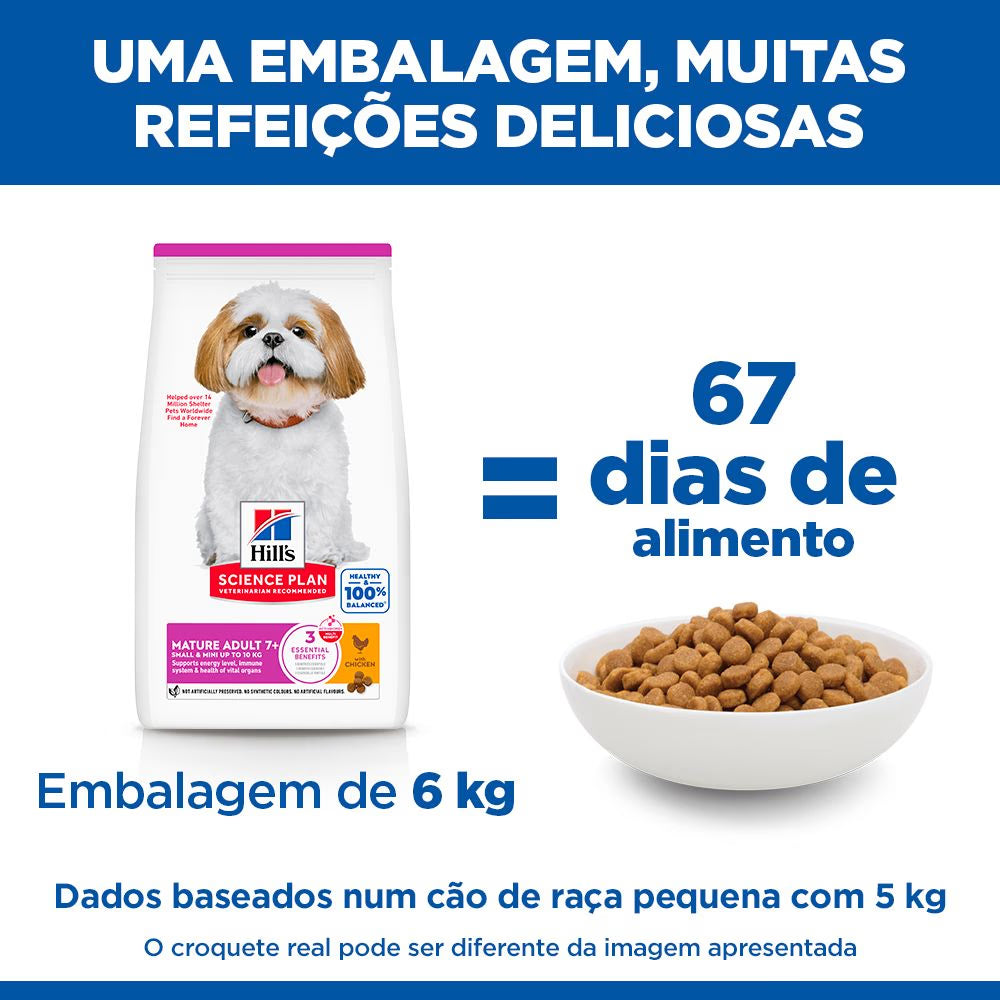 Hill's Perro Pequeño y Mini Senior 7+ Pollo - Pienso seco para perro senior