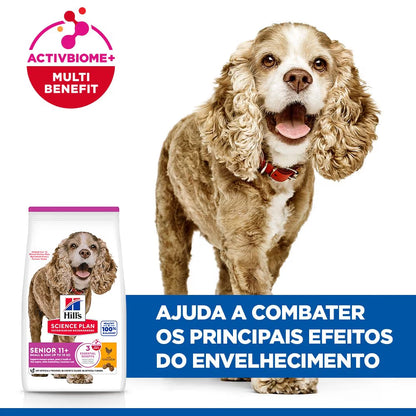 Hills Science Plan Small & Mini Sénior 11+ Cão Frango - Ração seca para cão