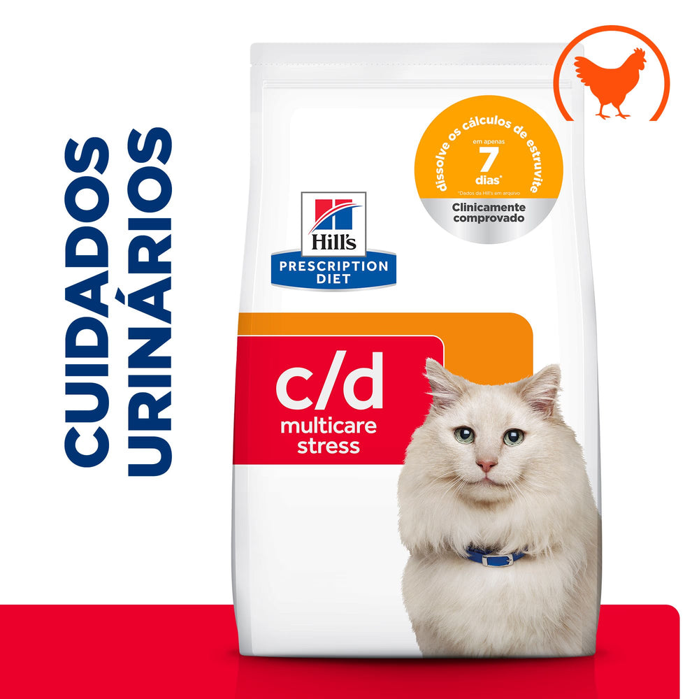 Hills Prescription Diet c/d Urinary Stress Cat Chicken - Dry cat food for urinary health and renal support