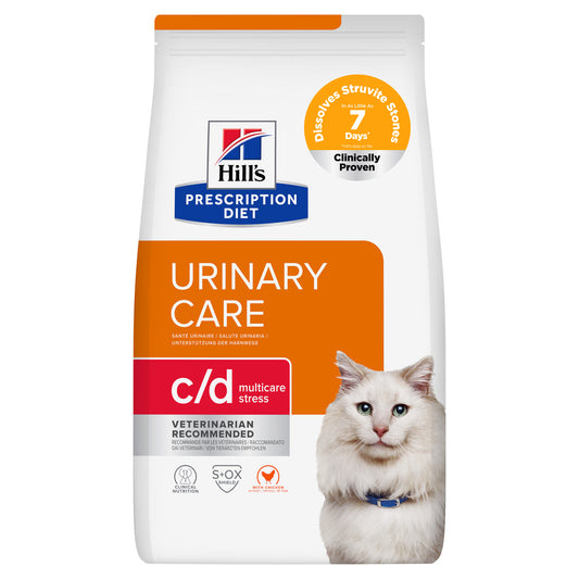 Hills Prescription Diet c/d Urinary Stress Cat Chicken - Dry cat food for urinary health and renal support
