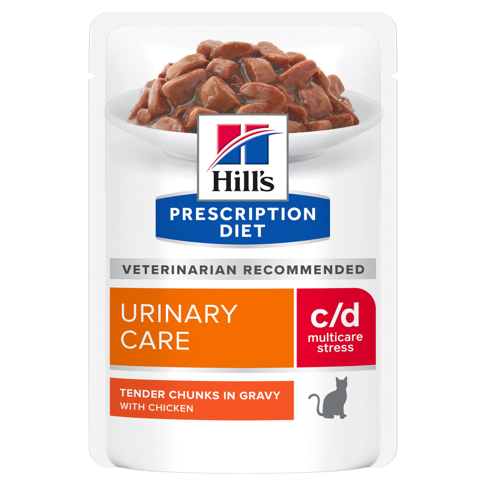 Hills Prescription Diet c/d Urinary Stress Gato Adulto Pollo - Comida húmeda para gatos con problemas urinarios