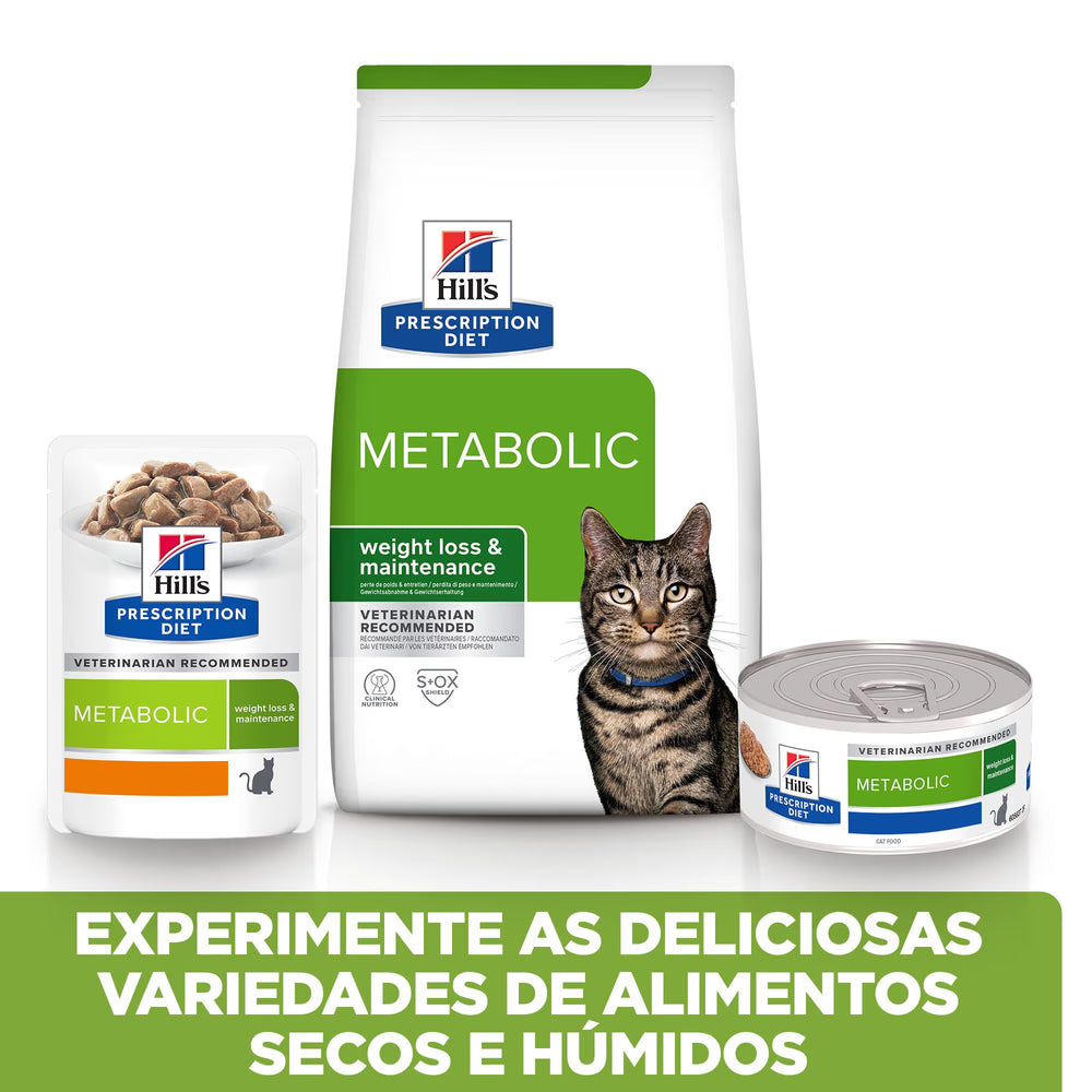 Hills Prescription Diet Metabolic Gato - Comida húmeda para gato para control de peso y diabetes