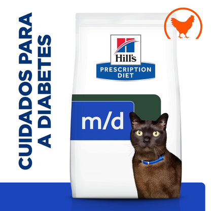 Hills Prescription Diet m/d Gato Pollo - Pienso seco para gato para control de peso