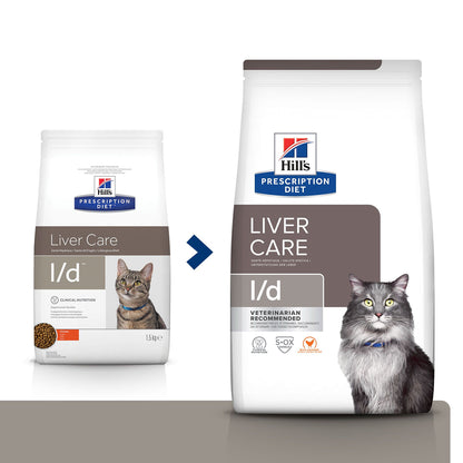 Hills Prescription Diet l/d Gato Pollo - Pienso seco para gato con problemas hepáticos