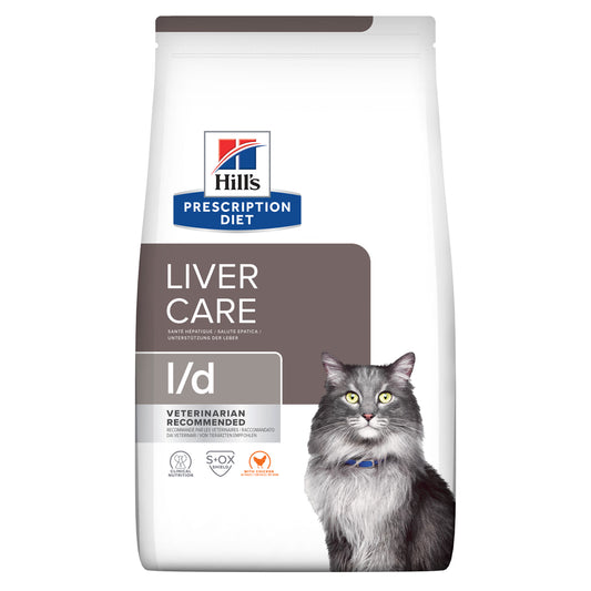 Hills Prescription Diet l/d Gato Pollo - Pienso seco para gato con problemas hepáticos