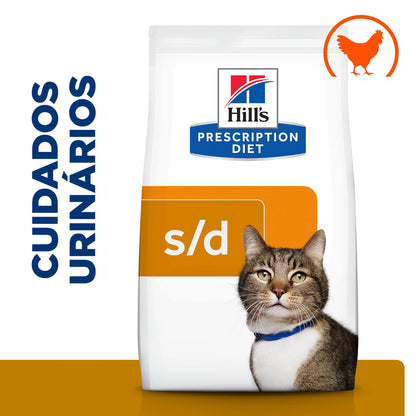 Hill's PD Urinary Care s/d Gato Frango - Ração seca para gato com problemas urinários e renais