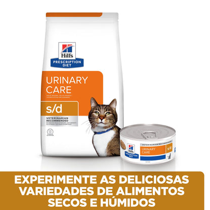 Hill's PD Urinary Care s/d Gato Frango - Ração seca para gato com problemas urinários e renais