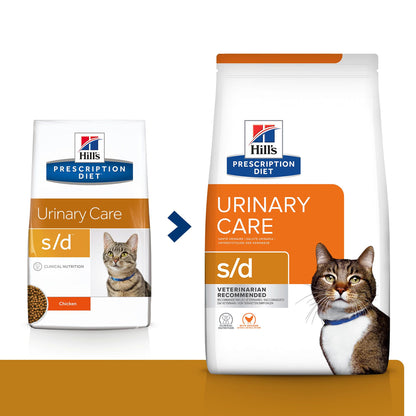 Hill's PD Urinary Care s/d Gato Frango - Ração seca para gato com problemas urinários e renais