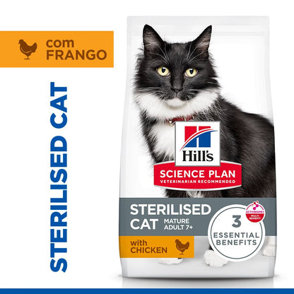 Hills Science Plan Sterilised Mature Adulto 7+ Gato Pollo - Pienso seco para gato esterilizado