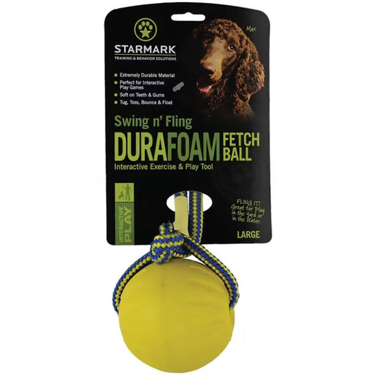 Starmark Swing & Fling Durafoam Fetch Ball - Juguete para perro