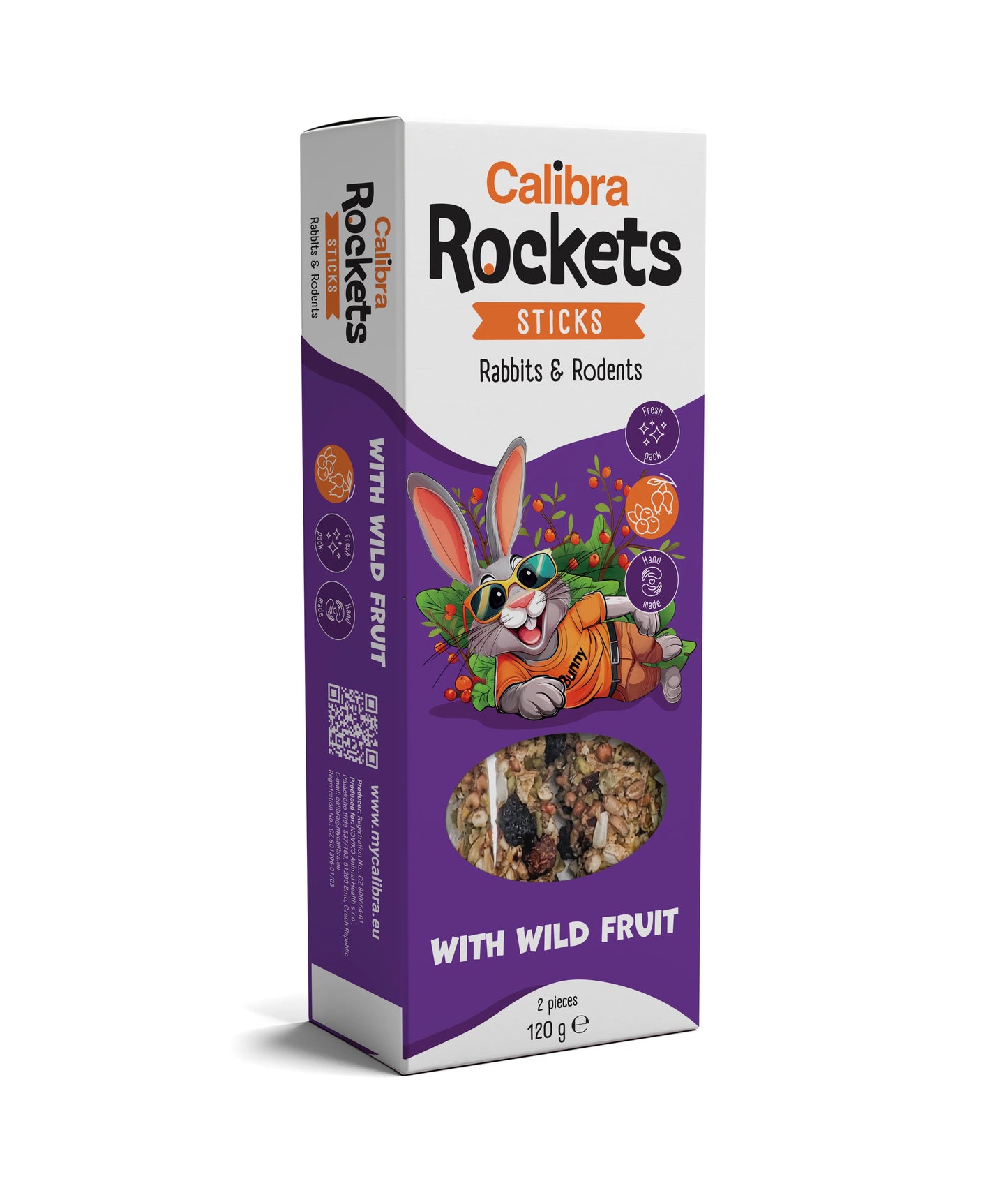 Calibra Rockets Sticks Roedor Coelho e Fruta Silvestre - Snack para roedor