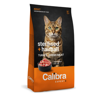 Calibra Expert+ Gato Adulto Esterilizado e Bolas de Pelo - Ração seca para gato esterilizado e com bolas de pelo