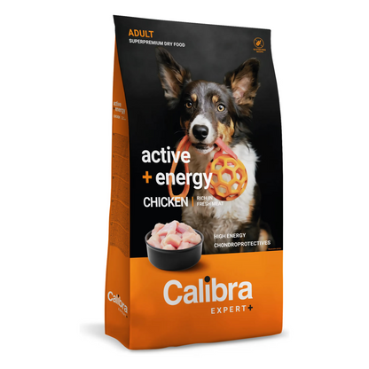 Calibra Expert+ Active & Energy Cão Adulto Frango - Ração seca para cão