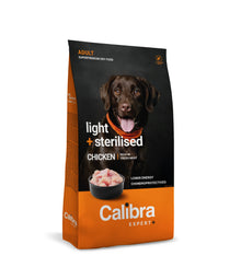 Calibra Expert+ Adult Dog Light & Steril - Dry food for sterilised or overweight dogs