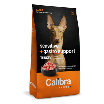 Calibra Expert+ Cão Adulto Sensível e Suporte Gastrointestinal - Ração seca para cão com digestão sensível