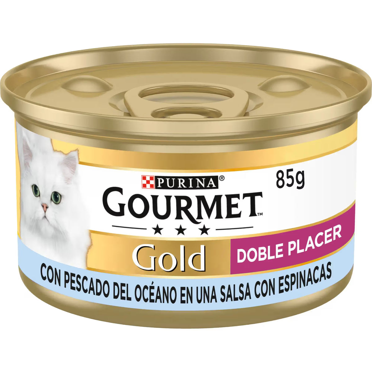 Gourmet Gold Multi Doble Placer Gato Pescado y Espinacas - Comida húmeda para gatos