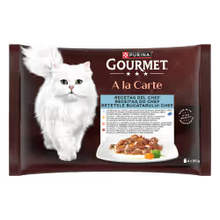 Gourmet A LA Carte - Comida húmeda para gato con pescado del océano, salmón, pavo y pato