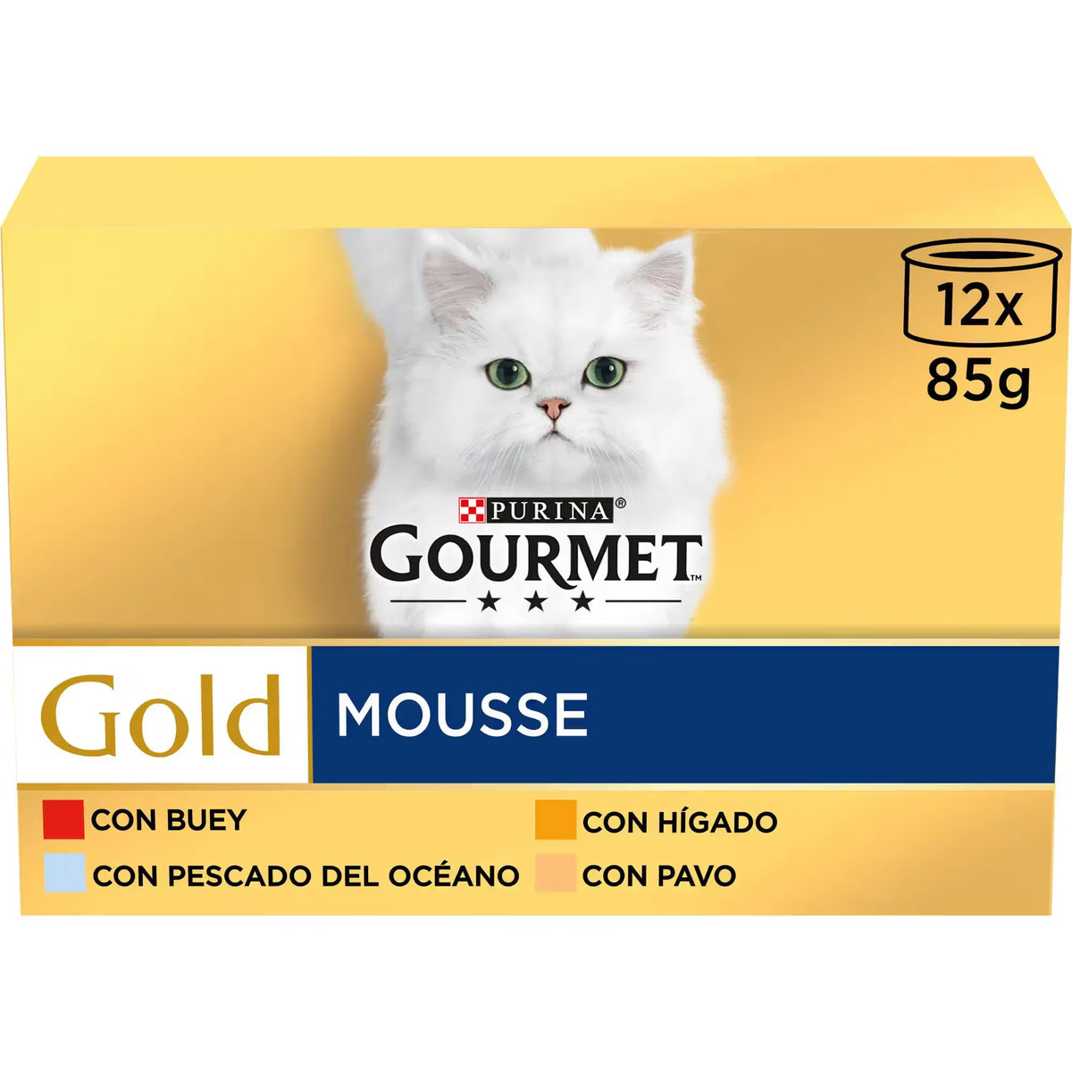 Gourmet Gold Multi Mousse Surtido Adult Cat Salmon - Wet cat food for weight management