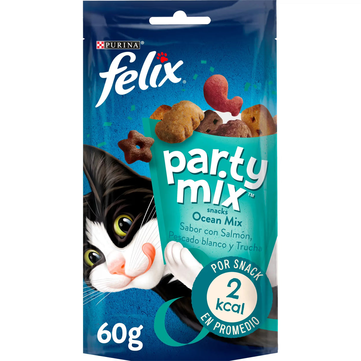 Felix Feline Party Mix Ocean Gato Cordeiro e Frango - Snack para gato