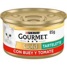 Gourmet Gold Single Tartallette Gato Vaca y Tomate - Comida húmeda para gato para soporte urinario